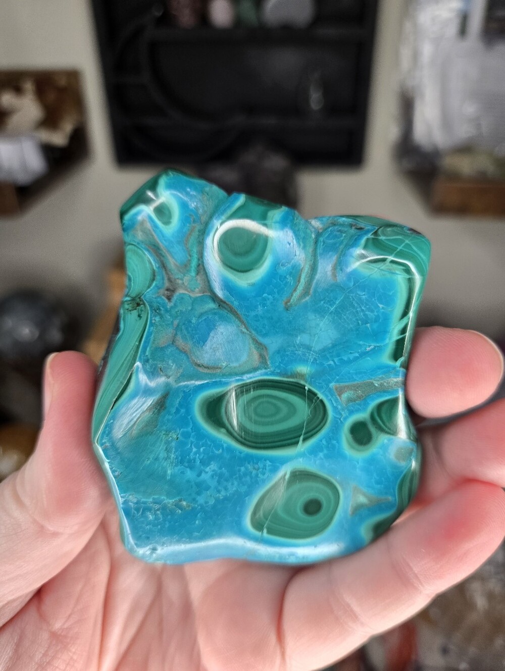 Malachite Chrysocolla Polished Crystal Specimen